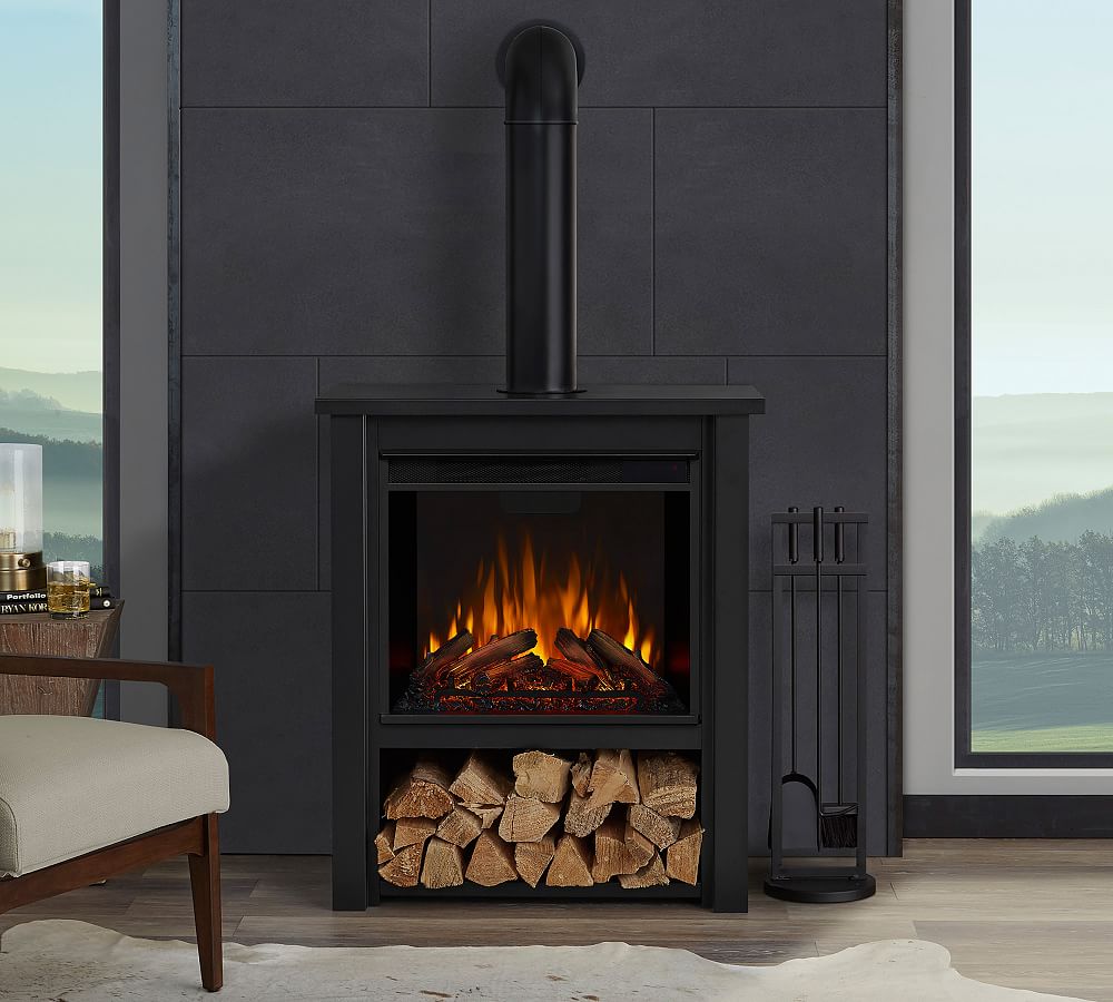 Hollis Electric Fireplace | Pottery Barn