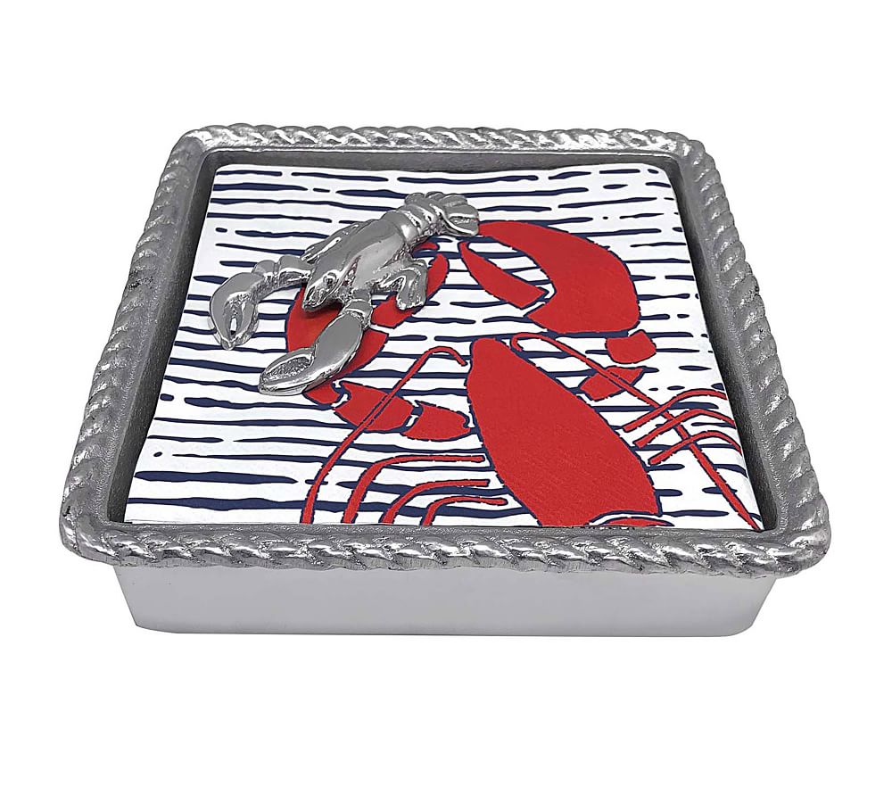 Lobster Handcrafted Recycled Napkin Holder with Napkins