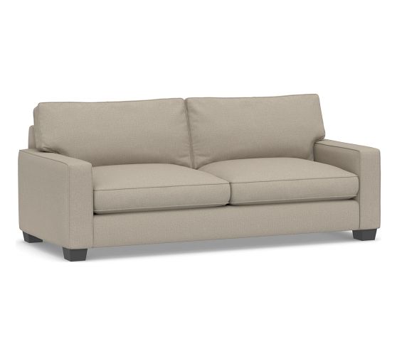 OPEN BOX PB Comfort Square Arm Upholstered Grand Sofa 87", Box Edge