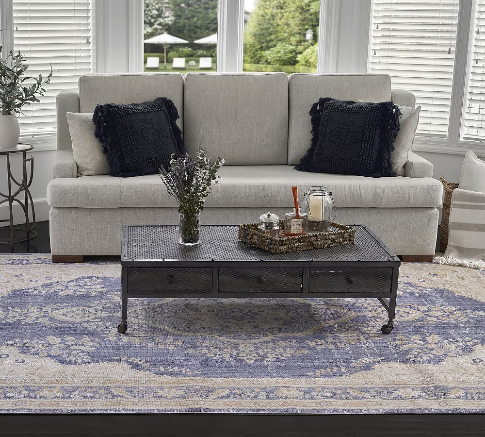 Porcelain Blue Carina Persian Rug Pottery Barn