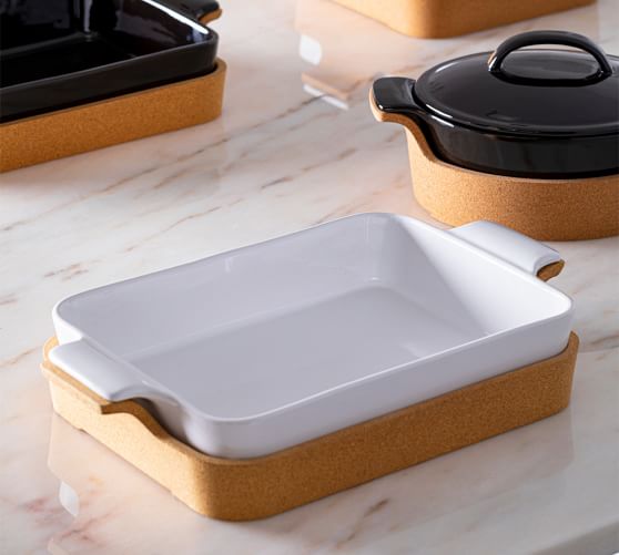 Casafina Bakers with Cork Trivet Pottery Barn