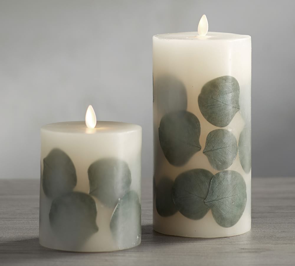 Premium Flicker Flameless Wax Candles Eucalyptus Pottery Barn