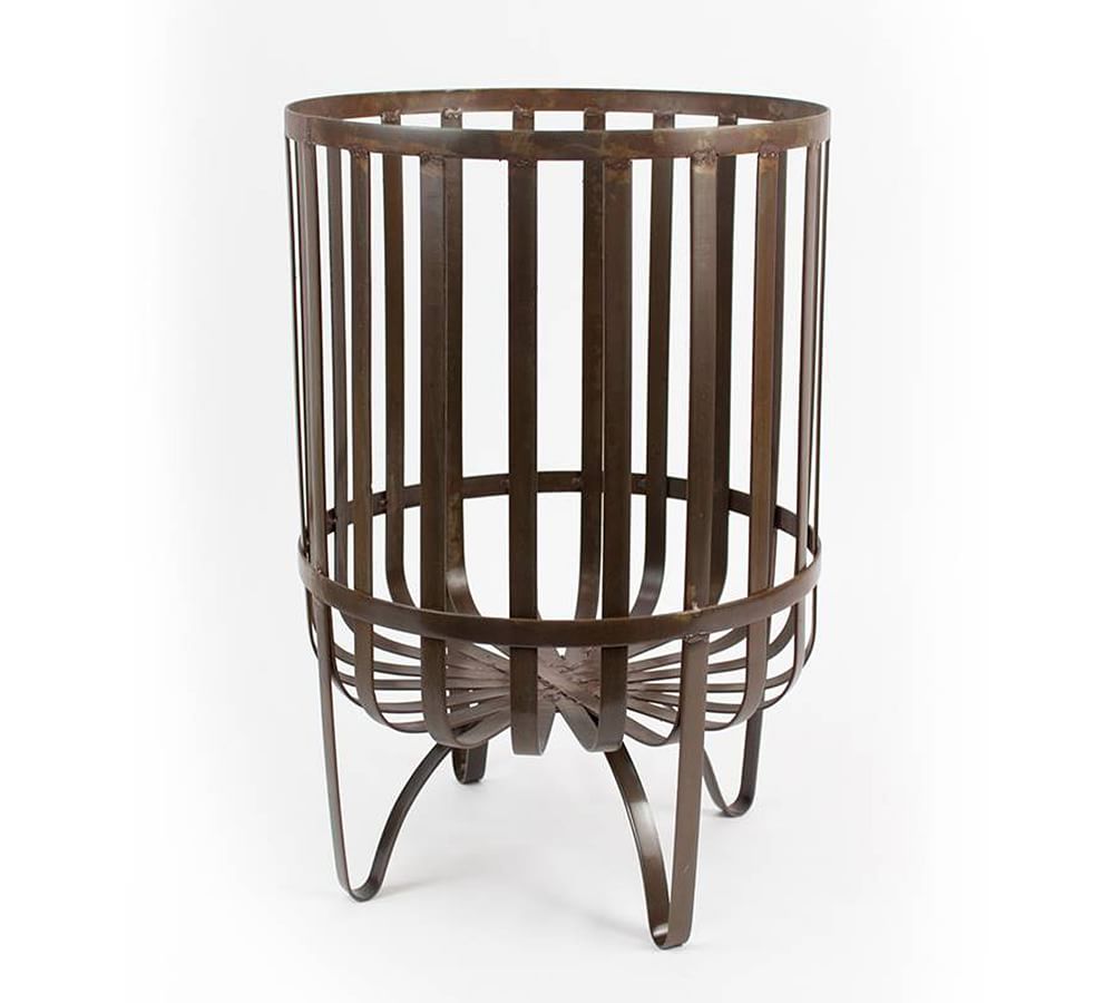 Metal Fireplace Log Basket Pottery Barn