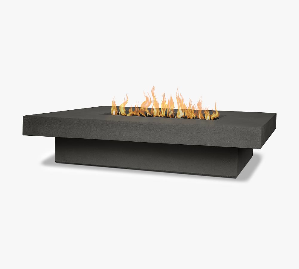 Chrisley 60" Low Rectangular Propane Fire Table Pottery Barn