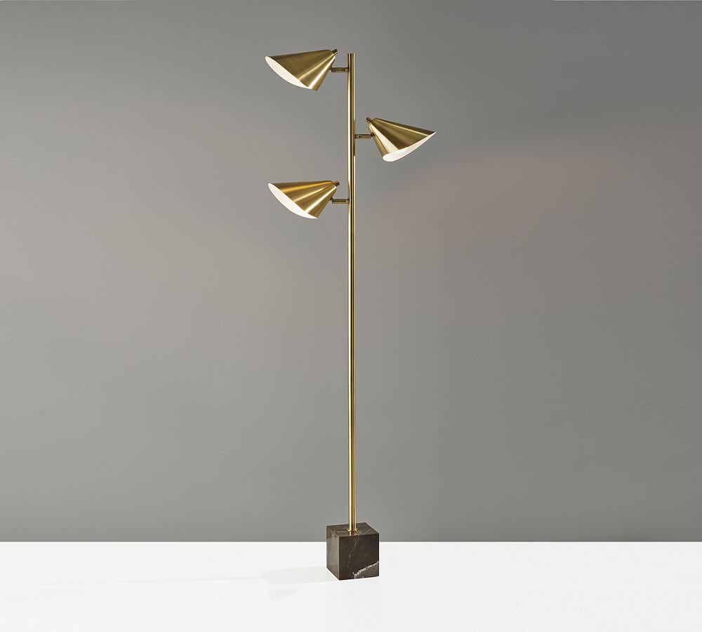 Davidson Marble Triple-Head Floor Lamp