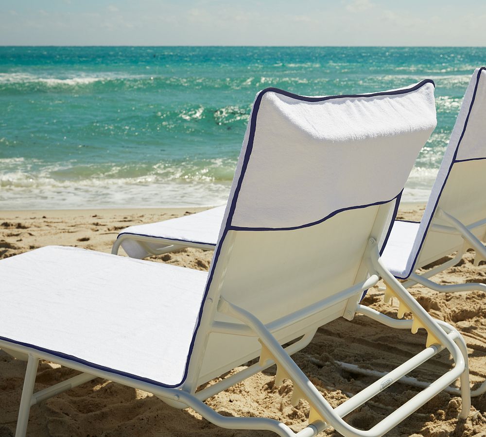 Hadden Cotton Lounge Chair Cover Pottery Barn