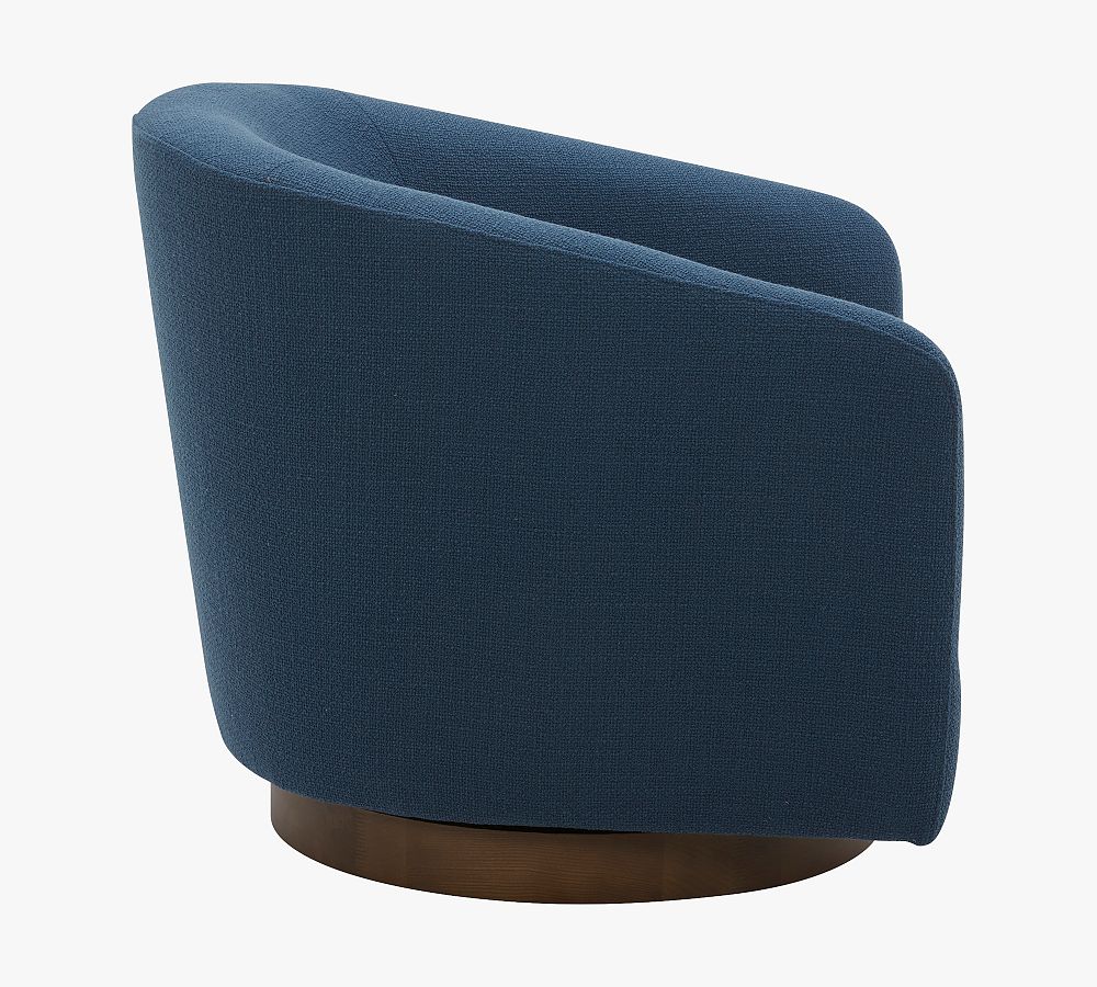 Niko Upholstered Swivel Armchair Pottery Barn