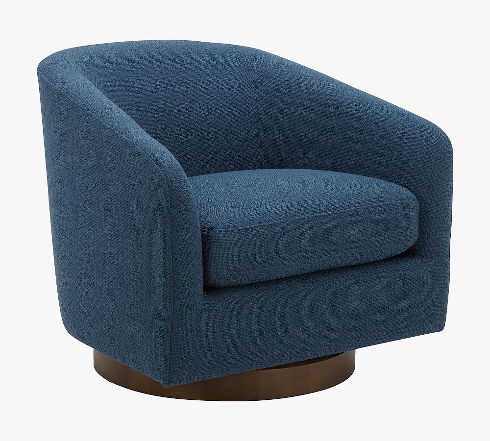 Niko Upholstered Swivel Armchair Pottery Barn