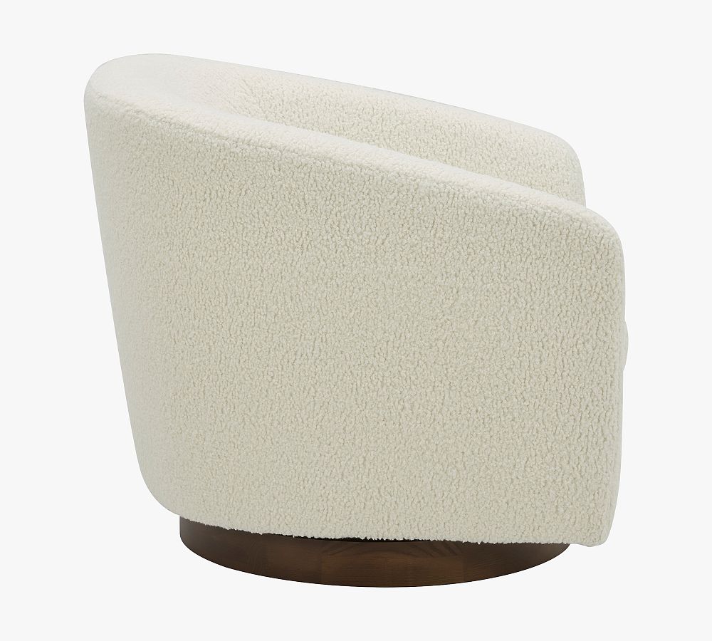 Niko Upholstered Swivel Armchair Pottery Barn