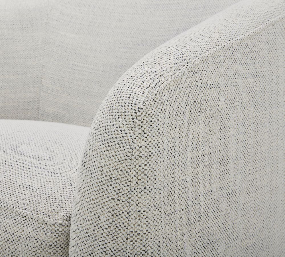 Niko Upholstered Swivel Armchair Pottery Barn