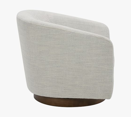 Niko Upholstered Swivel Armchair Pottery Barn