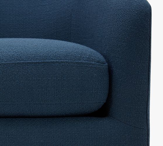 Niko Upholstered Swivel Armchair Pottery Barn