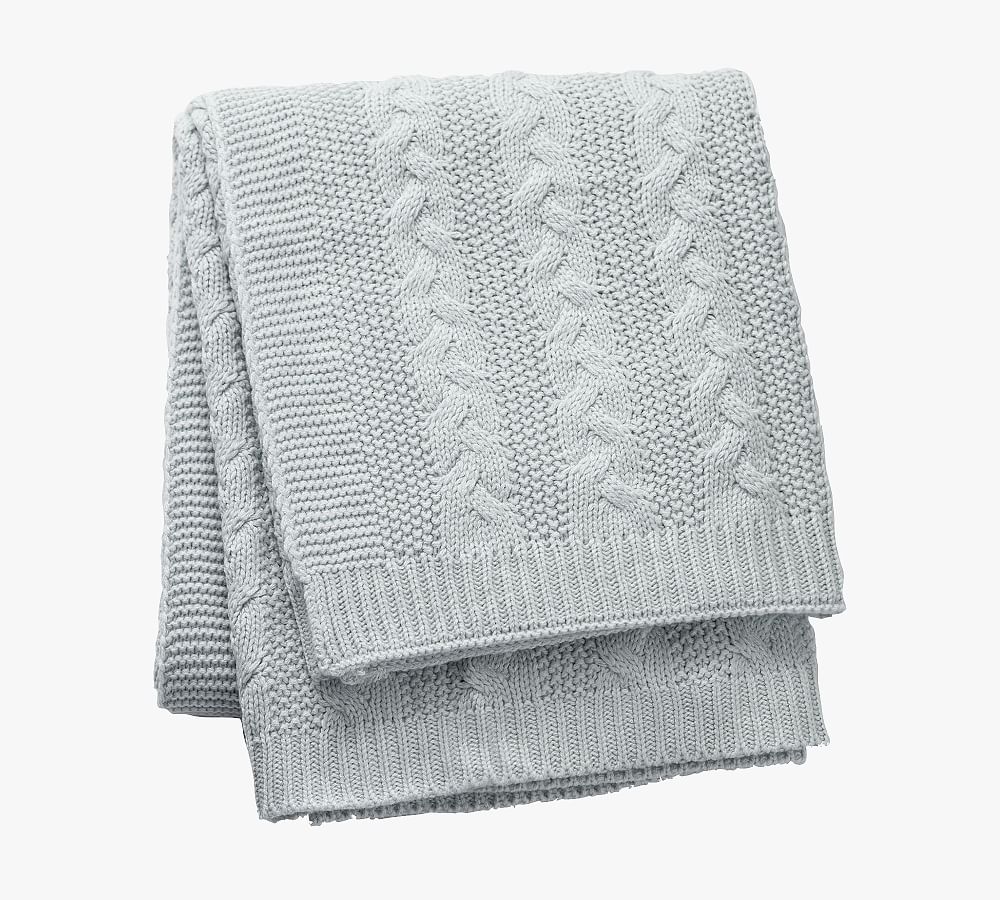 Pointelle Knit Throw Blanket