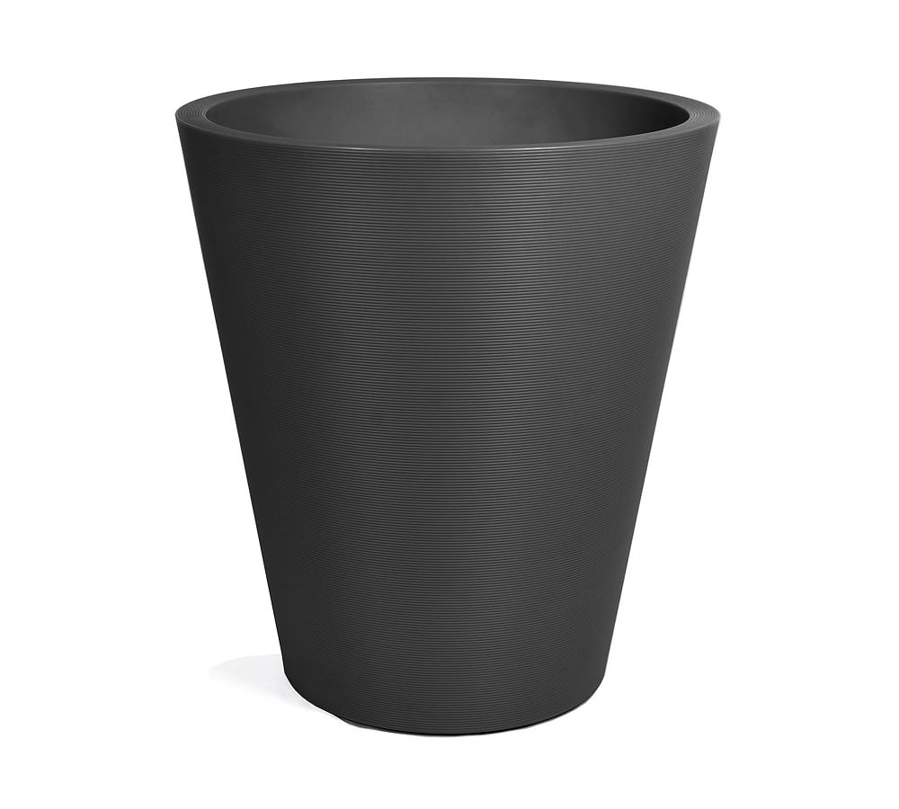 Hevea Tapered Cylinder Grooved Outdoor Planters