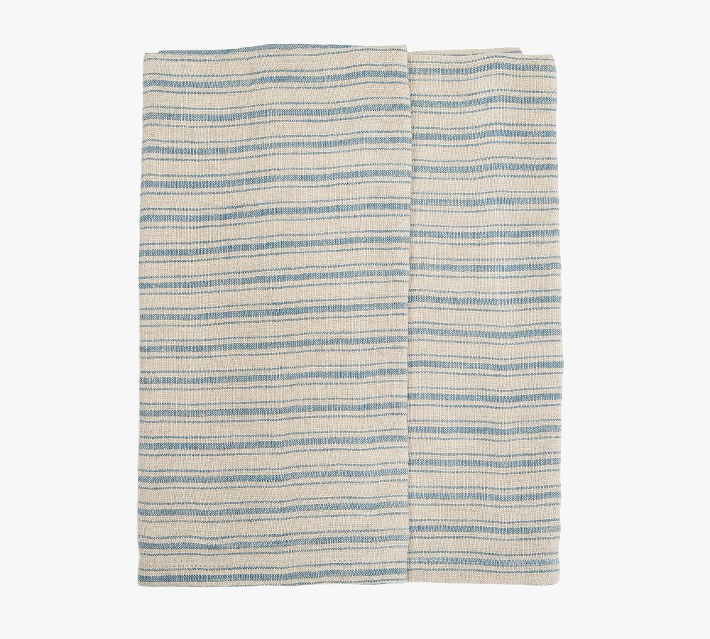 Caravan Boat Striped Linen Tea Towel - Set of 2