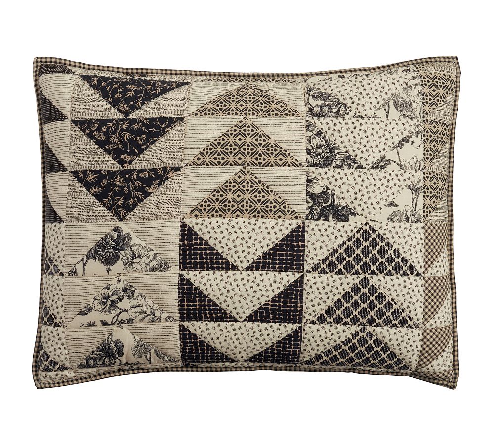 Sawyer Handcrafted Reversible Quilted Sham Pottery Barn