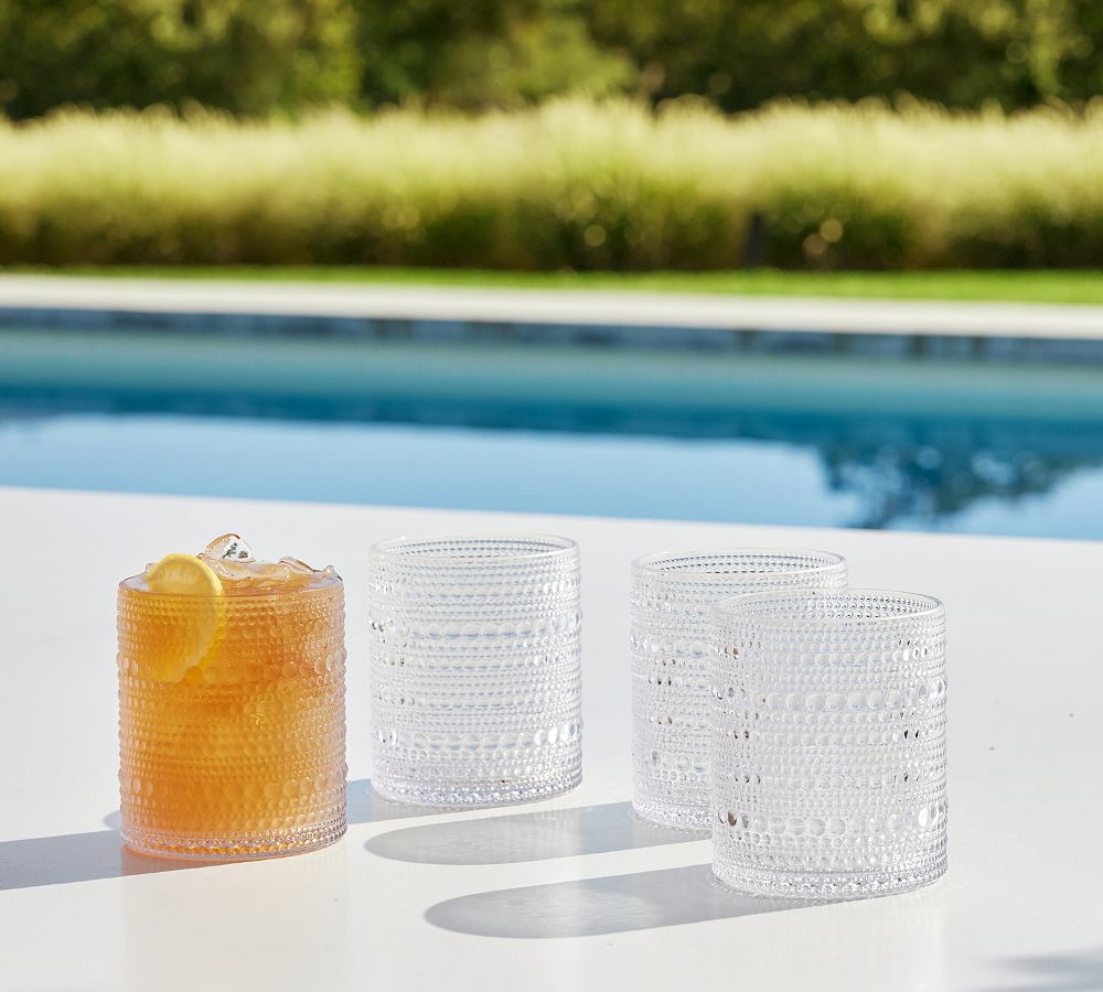 Jupiter Beaded Outdoor Drinking Glasses Set of 4 Pottery Barn