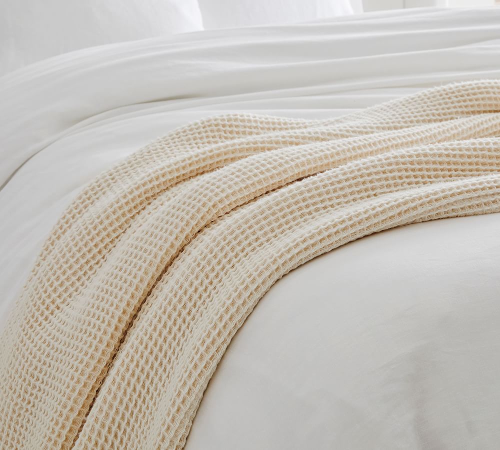 Open Box Waffle Weave Blanket Pottery Barn