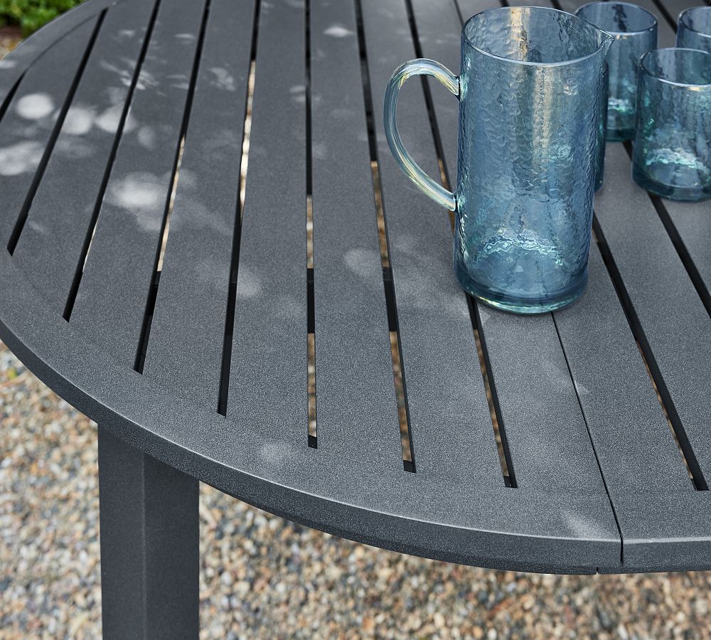 Pottery Barn Indio Metal Round Extending Outdoor Dining Table | The ...