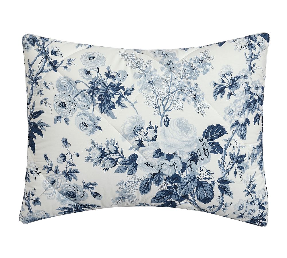 Garden Floral Percale Comforter Sham | Pottery Barn