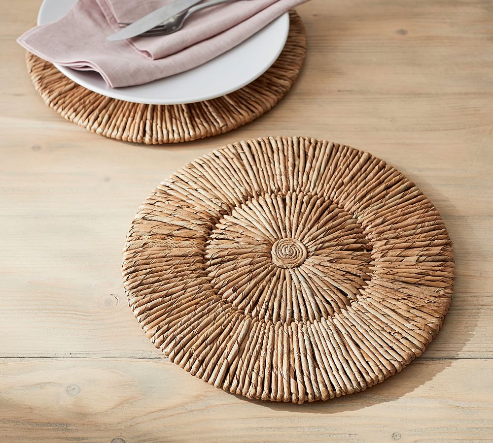 Malibu Handwoven Seagrass Charger Plate Pottery Barn