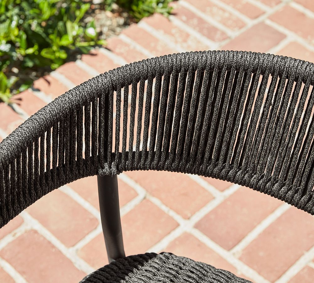 Elmore Metal & Rope Outdoor Dining Chair Pottery Barn