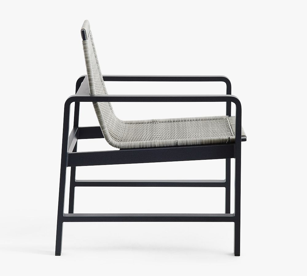 Indio Metal & Wicker Outdoor Lounge Chair Pottery Barn