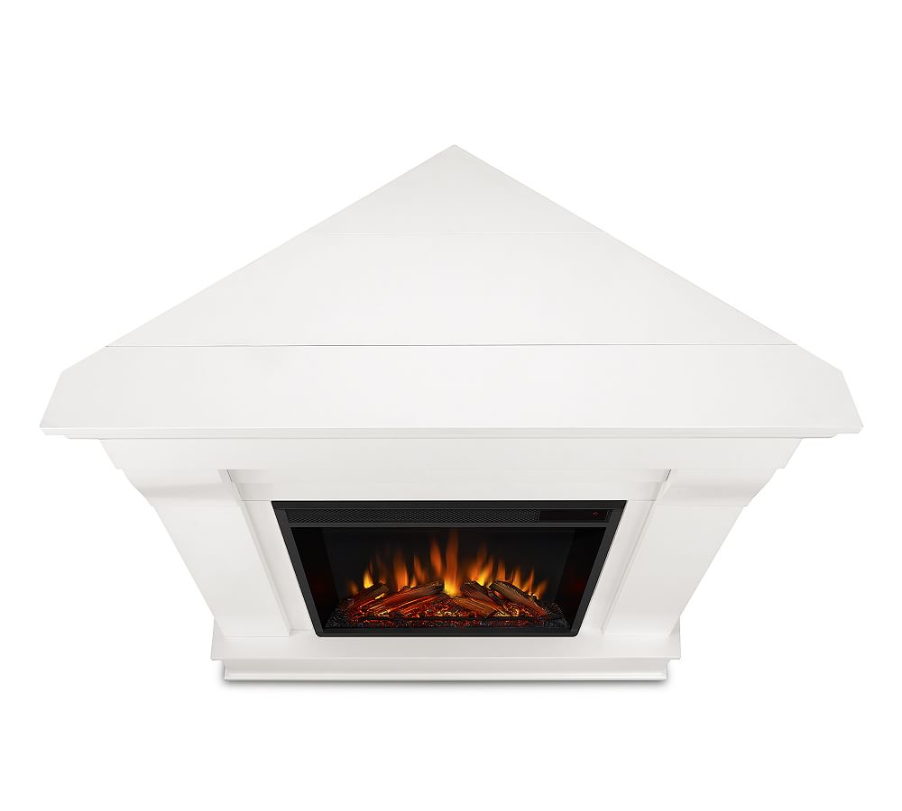 Real Flame® Chateau Corner Electric Fireplace Pottery Barn