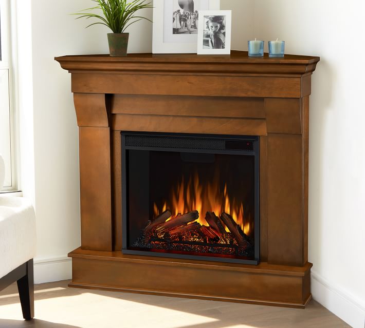 Real Flame® Chateau Corner Electric Fireplace | Pottery Barn