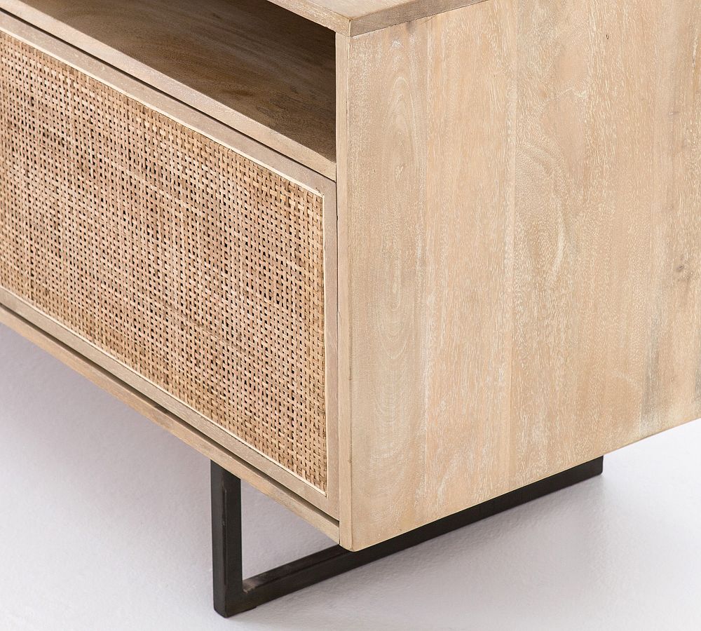 Dolores Cane Media Console Pottery Barn