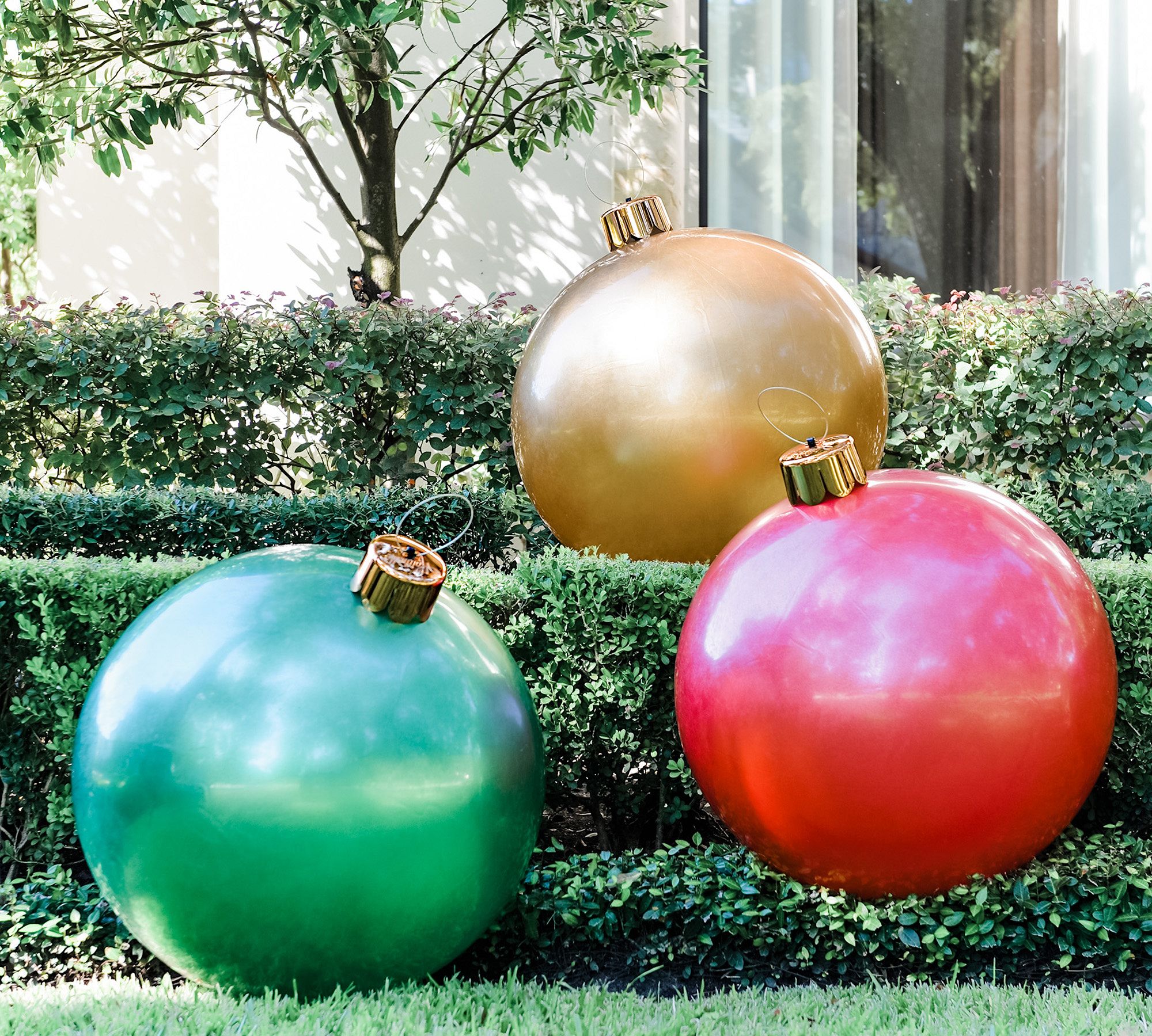 Festive Red, Gold & Green Decorative Holiballs