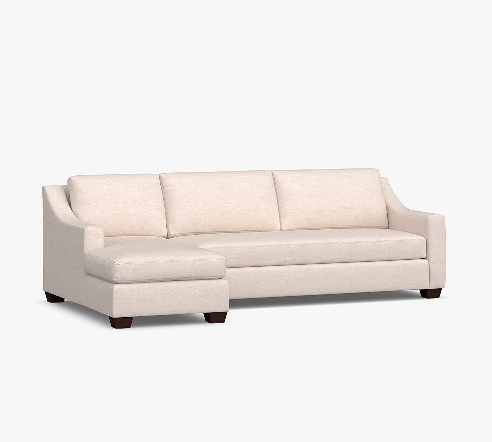 York Slope Arm Upholstered Sofa Chaise Sectional Pottery Barn