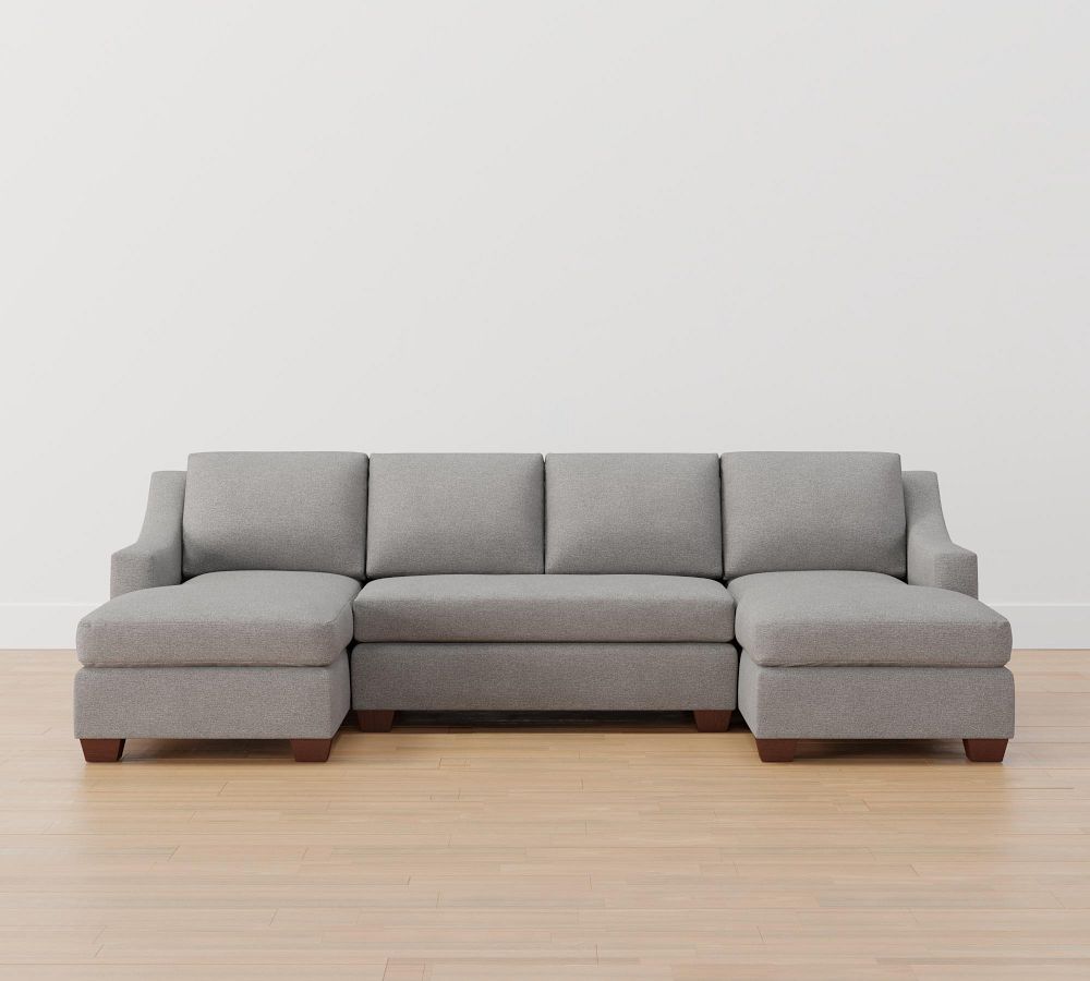 York Slope Arm Upholstered UShaped Chaise Sectional Pottery Barn