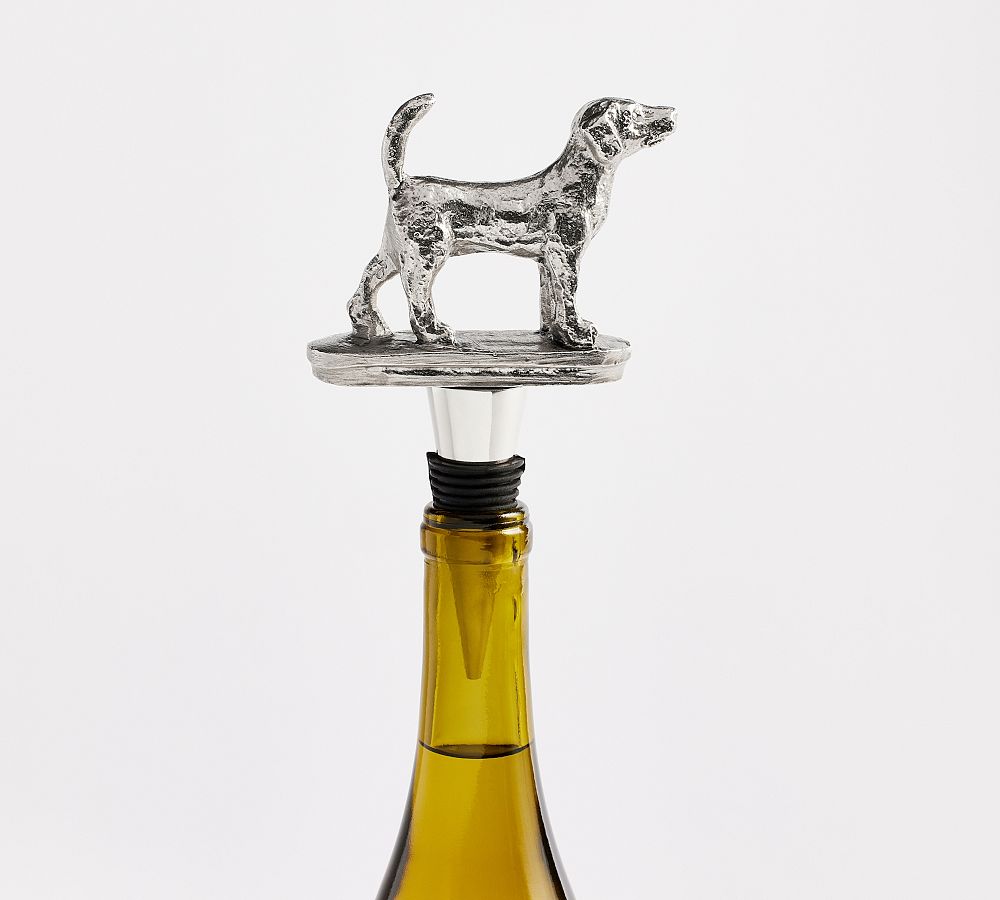 Figural Hound Wine Stopper