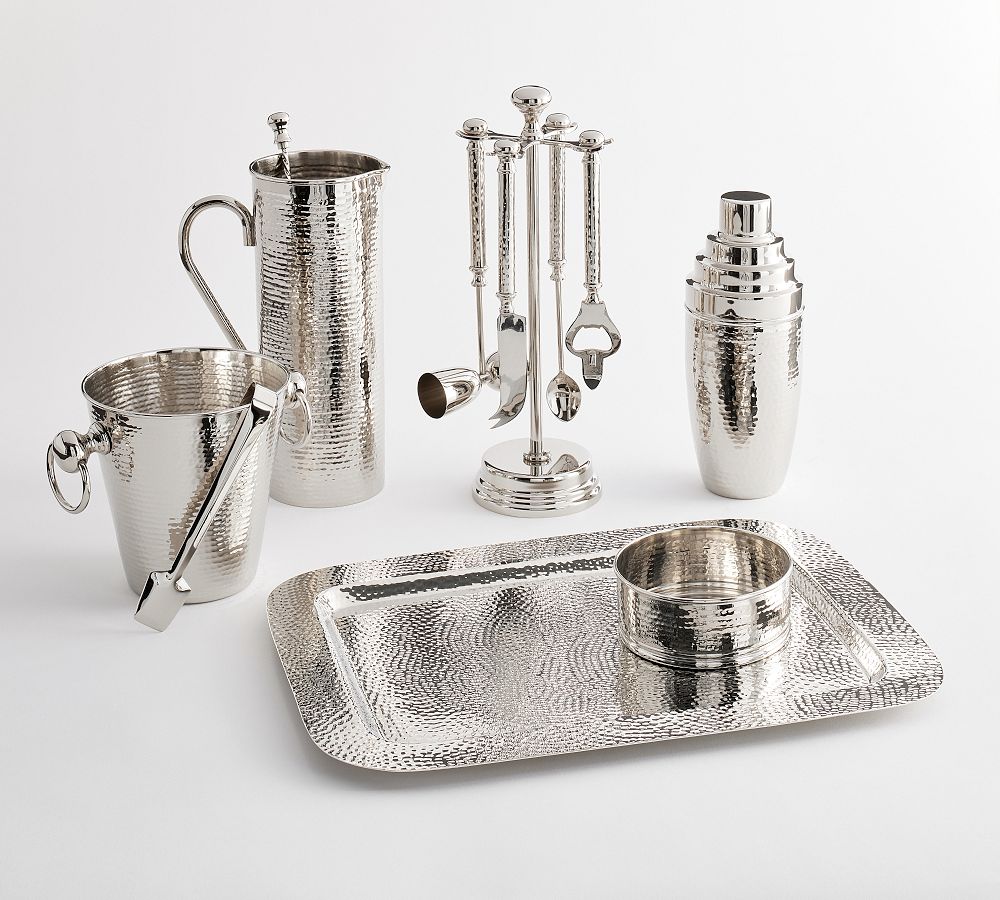 Hammered Nickel Cocktail Shaker Pottery Barn