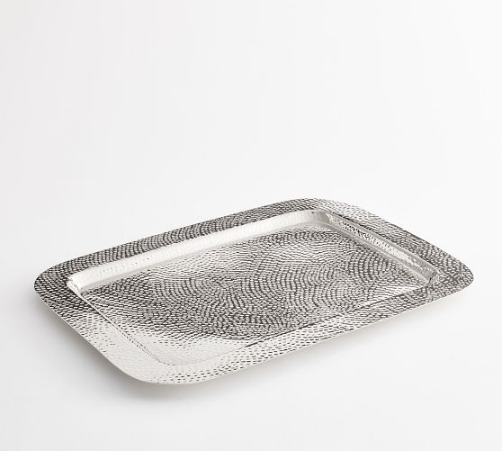 Polished Nickel Embossed Tray