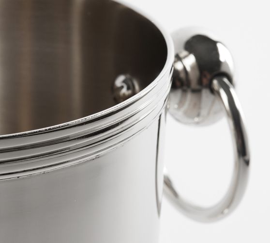 Heritage Silver Ice Bucket & Tongs Pottery Barn