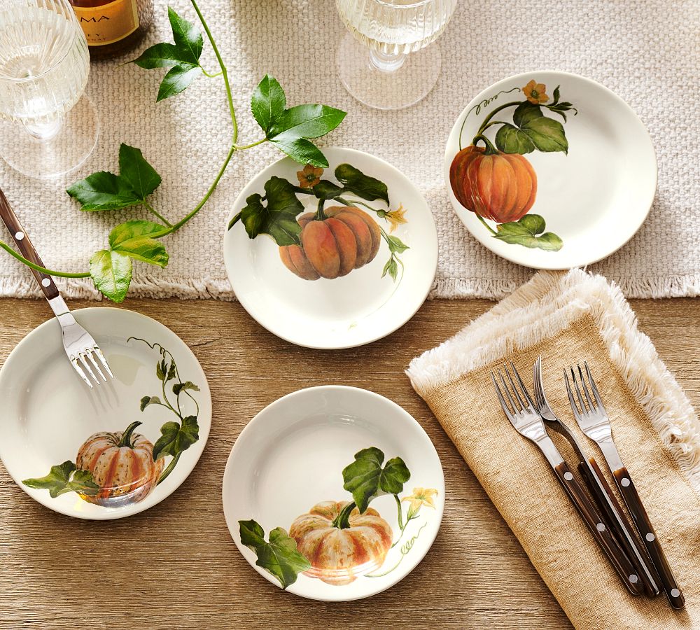 Pumpkin Dinnerware Set Garden Tableware Set Farmhouse - Temu