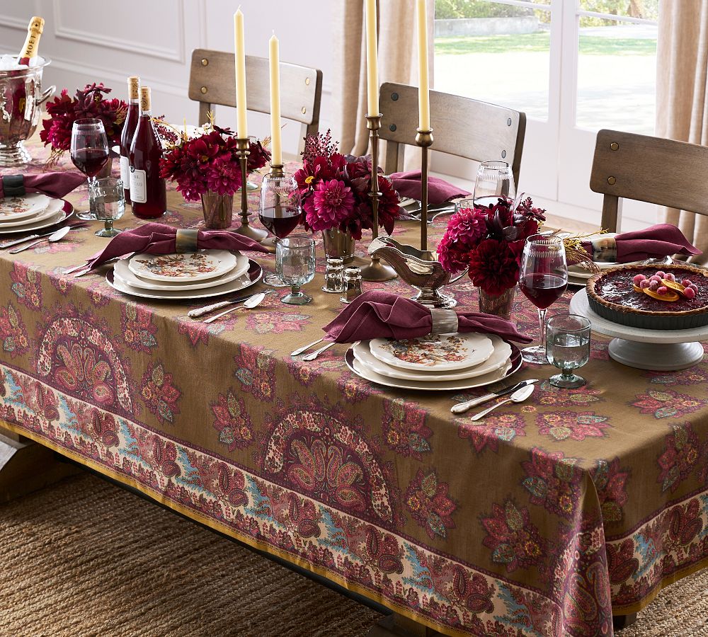 Lynn Paisley Organic Tablecloth