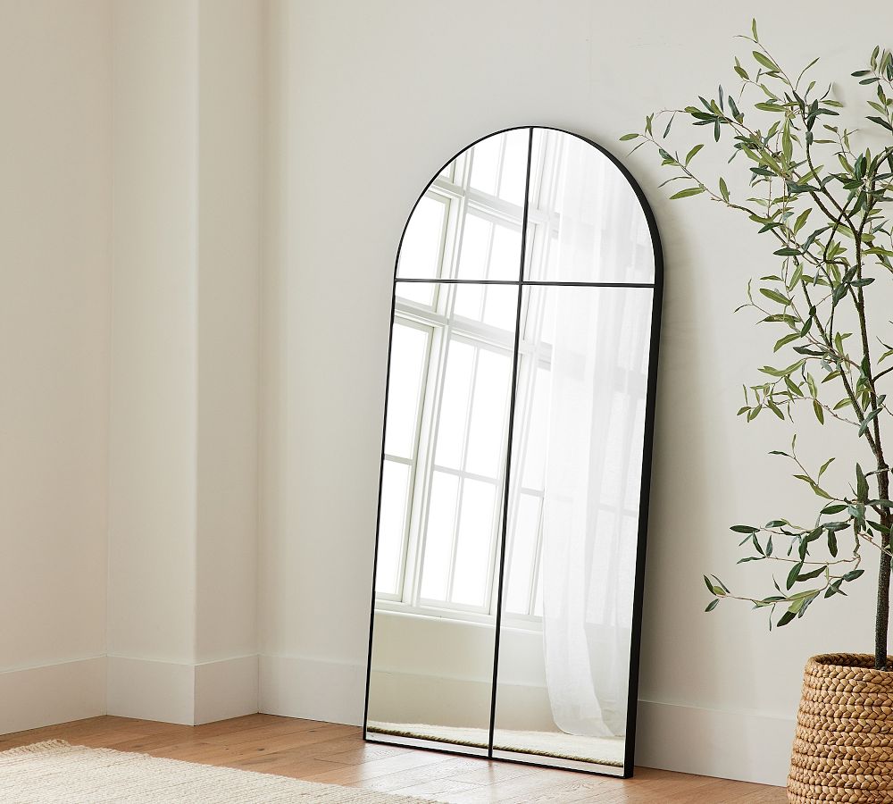 Hayes Paned Floor Arch Mirror | Pottery Barn