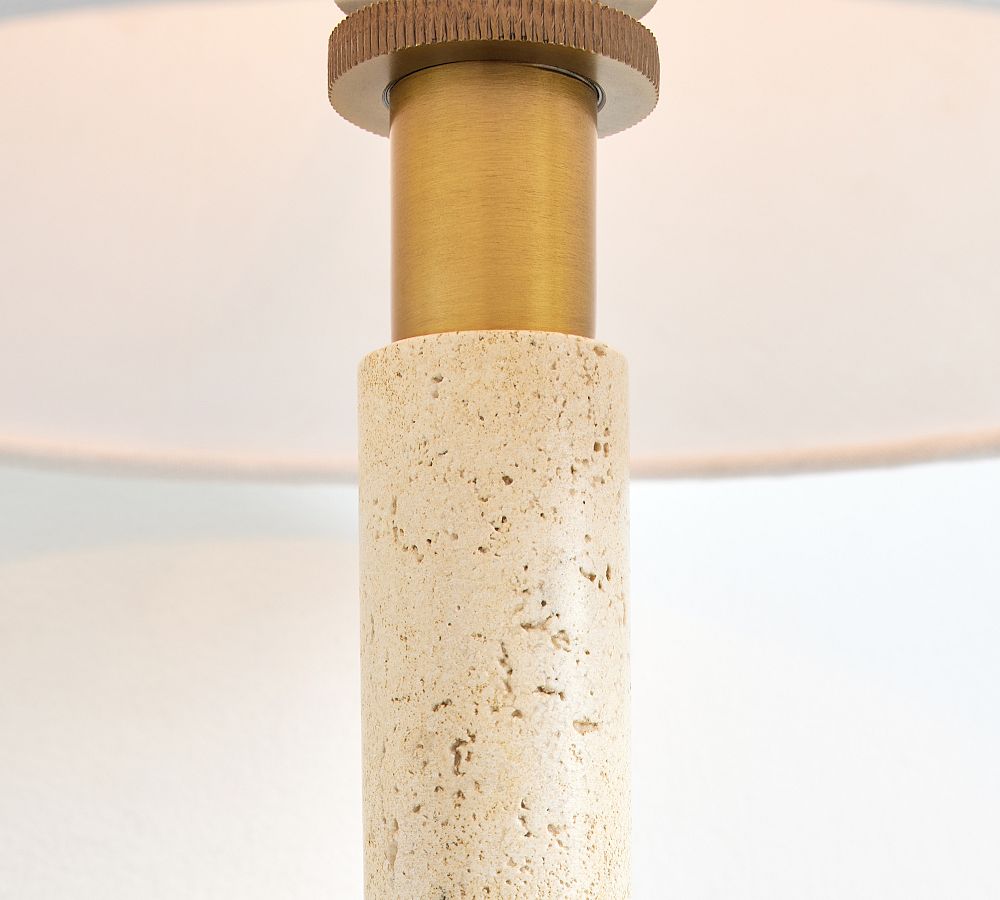 Sterling Travertine Shaded Sconce