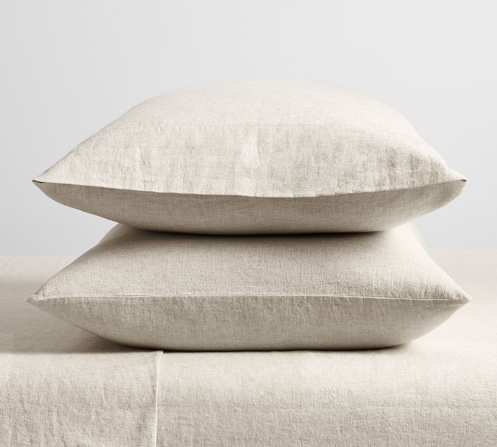 European Flax Linen/Cotton Pillowcases - Set of 2