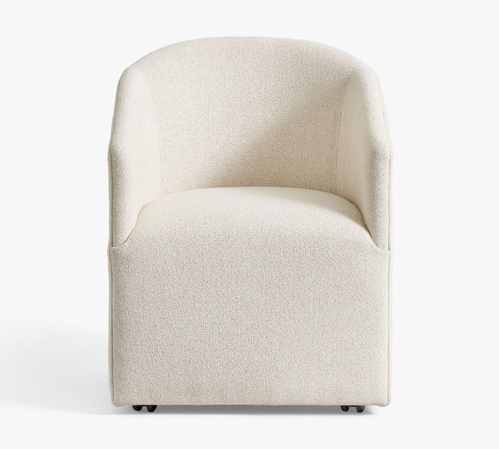 Baldwin Upholstered Barrel Back Dining Chair in Oatmeal