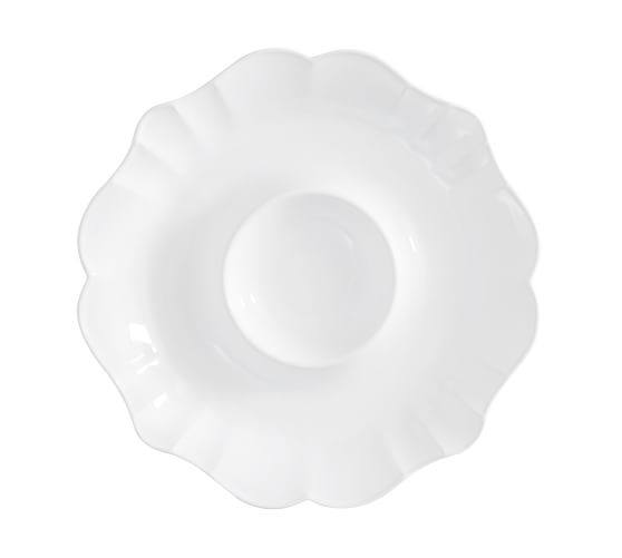 Monique Lhuillier Juliana Scalloped Chip & Dip Server | Pottery Barn