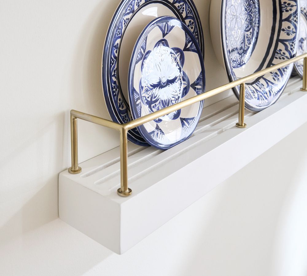 Pottery Plate Rack Isla Plate Display Wall Rack | Pottery Barn