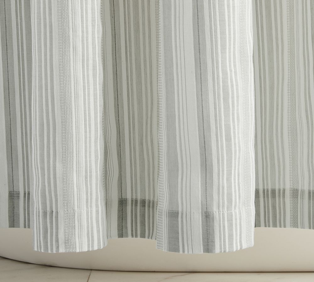 Beckett Textured Striped Shower Curtain Pottery Barn