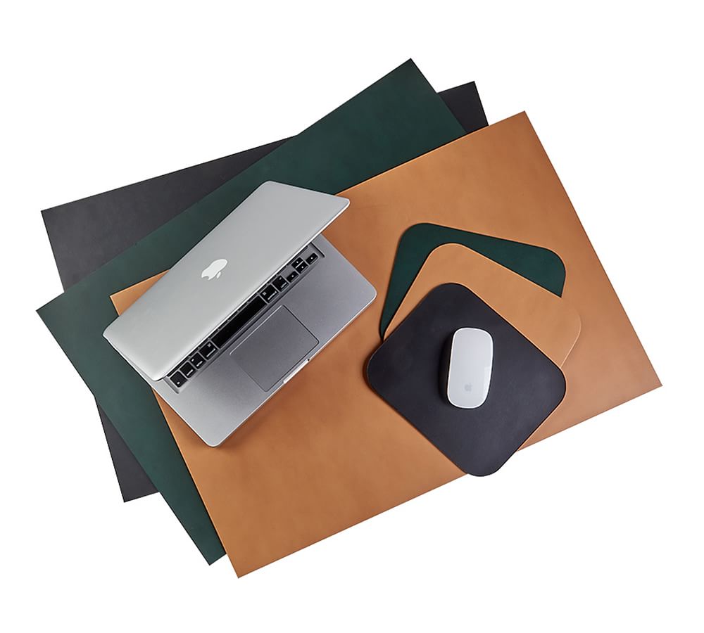 Leather Blotter And Mouse Pad Set