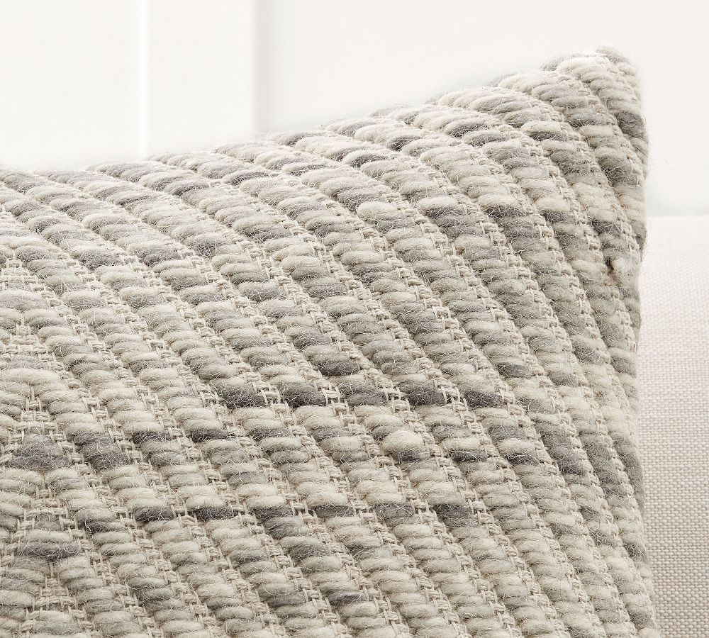 Kaiser Textured Throw Pillow Cover | Pottery Barn - Handmade Textured Throw Pillow Covers