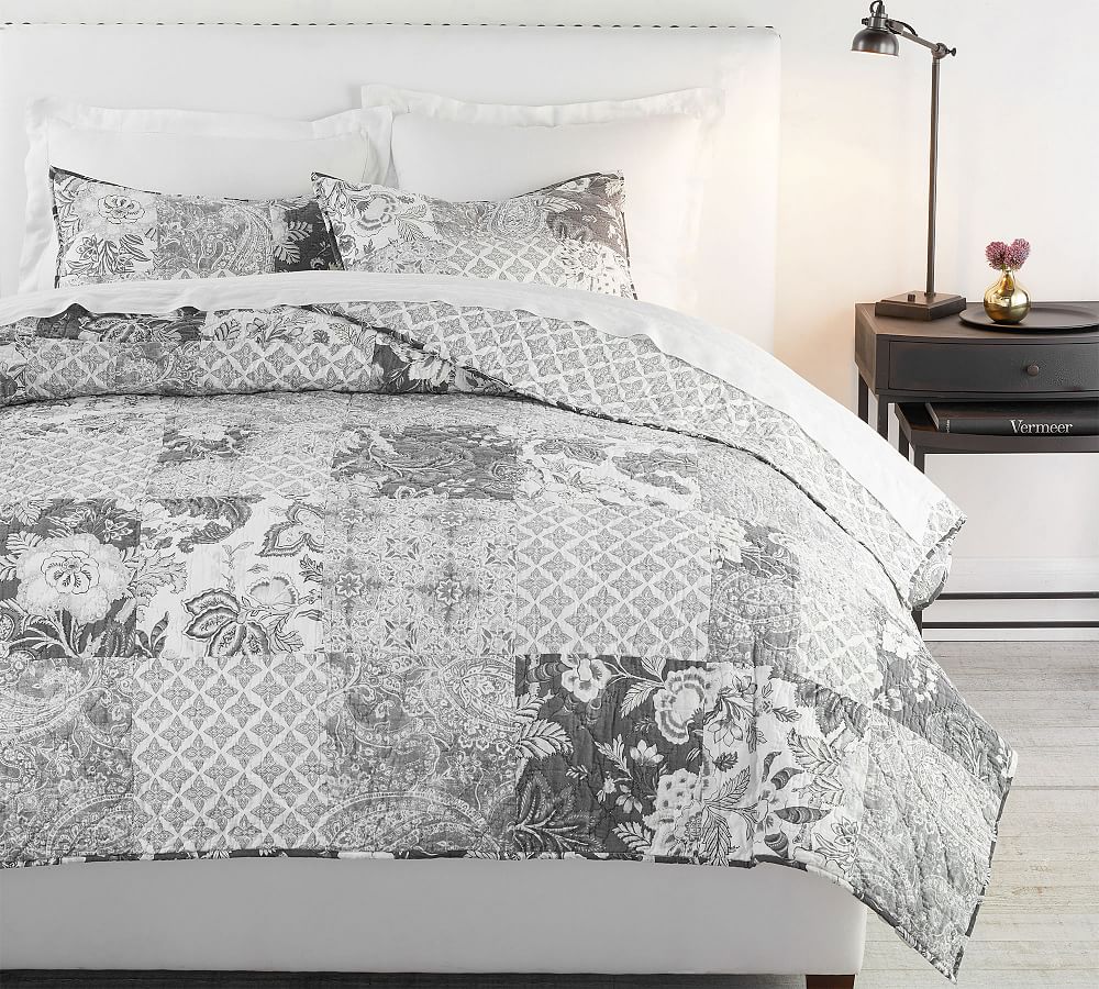 Brinley Patchwork Cotton Quilt & Shams Pottery Barn
