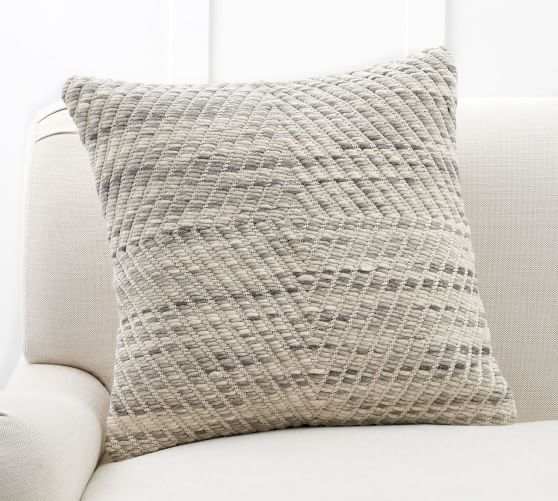 Image showcasing Kaiser Textured Throw Pillow Cover | Pottery Barn